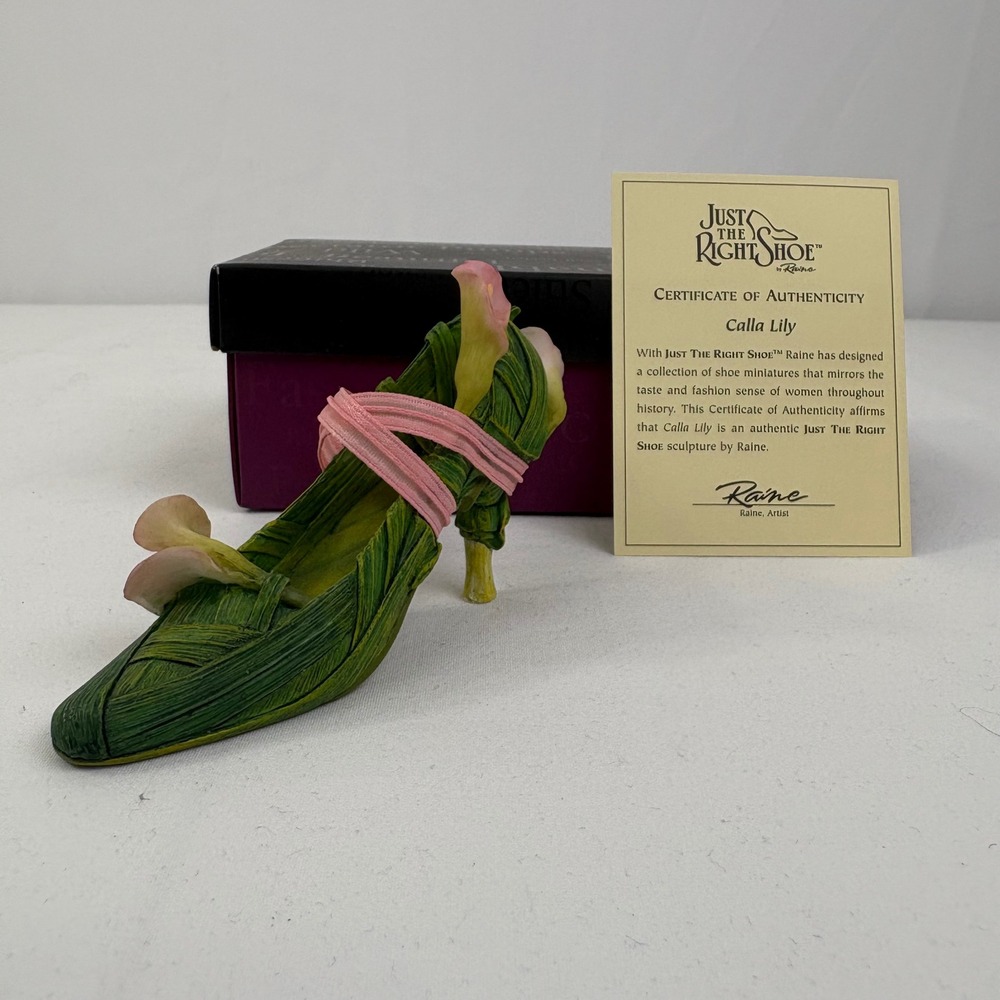 Vintage Just The Right Shoe By Raine Calla Lily 25092 1999 Box COA